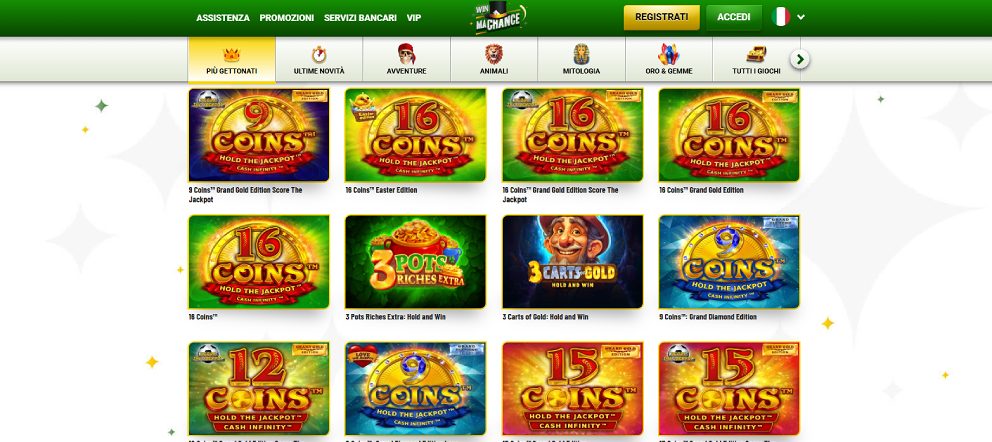 MaChance Casino titoli popolari