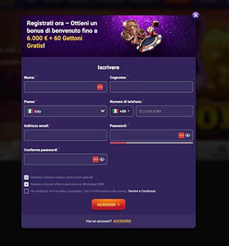 casinò online: iscrizione e deposito rapido